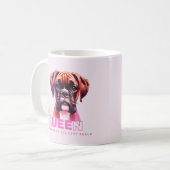 ボクサー犬：クイーンキュードルマスター コーヒーマグカップ (正面左)