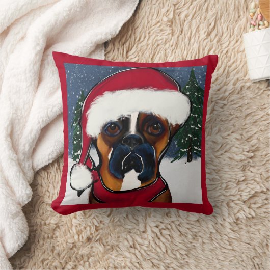 ボクサー犬 クッション (ブランケット)