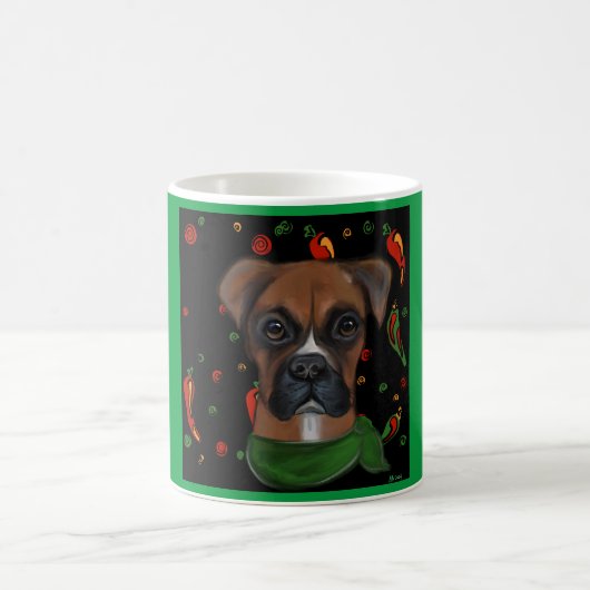 ボクサー犬 コーヒーマグカップ (中央)