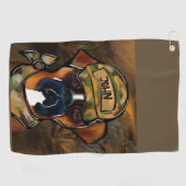 ボクサー犬 ゴルフタオル (横)