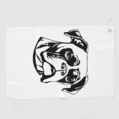 ボクサー犬 ゴルフタオル (横)