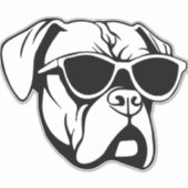 ボクサー犬 シール (正面)