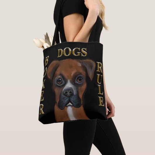 ボクサー犬 トートバッグ (クローズアップ)
