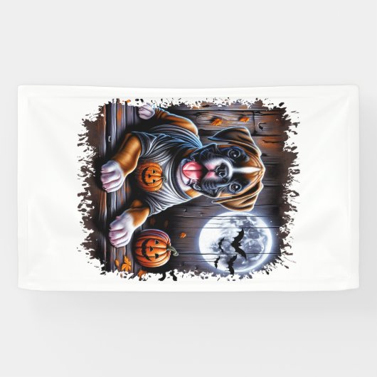 ボクサー犬 ハロウィーン 横断幕 (横)
