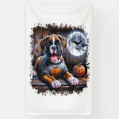 ボクサー犬 ハロウィーン 横断幕 (縦)