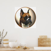 ボクサー犬 ポスター (キッチン)