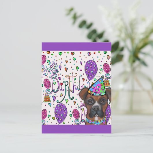 ボクサー犬 ポストカード (スタンド正面)