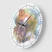 ボクサー犬 ラージ壁時計 (傾斜)