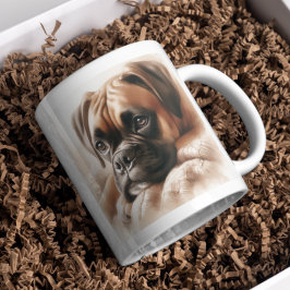 ボクサー犬:リラックスの達人&スナグルマスター コーヒーマグカップ