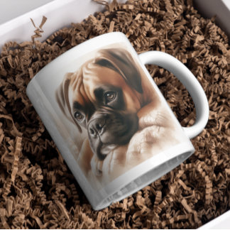 ボクサー犬:リラックスの達人&スナグルマスター コーヒーマグカップ