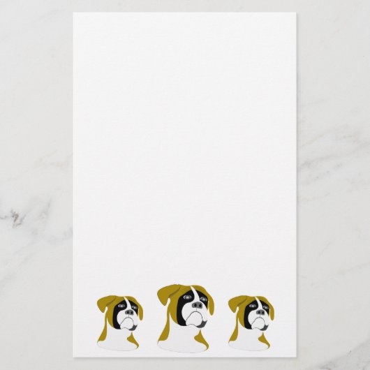 ボクサー犬 便箋 (正面)