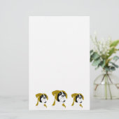 ボクサー犬 便箋 (スタンド正面)