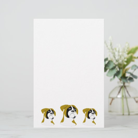 ボクサー犬 便箋 (スタンド正面)