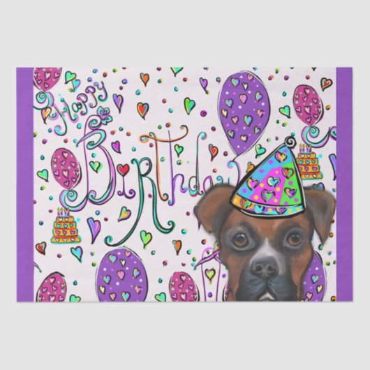 ボクサー犬 薄葉紙 (正面)