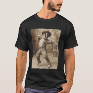 ボクサー犬 面白い犬 馬鹿なカウボーイ Tシャツ