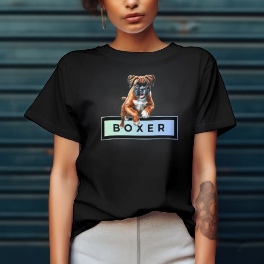 ボクサー犬 - 飛んで跳ねて Tシャツ