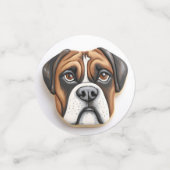 ボクサー犬 3Dインスパイアードデザイン コンフェッティ (スモール正面)