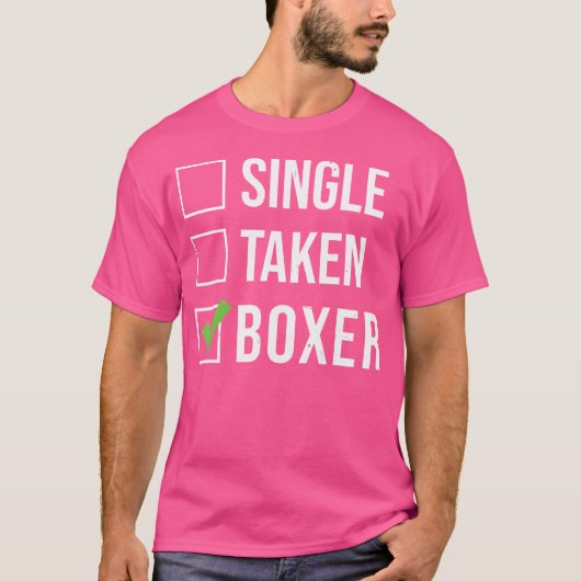 ボクサー独身のドッグを連れ去る Tシャツ (正面)