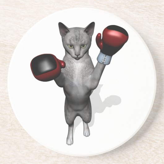ボクサー猫 コースター (正面)