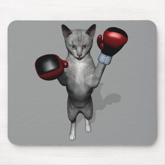 ボクサー猫 マウスパッド (正面)
