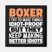 ボクサー私は物事を作ろうとしおもしろいてことわざクール・ボクサー マグネット (正面)