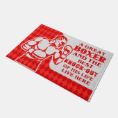 ボクサー素晴らしが住んでるボクサーおもしろい ドアマット (アングル)