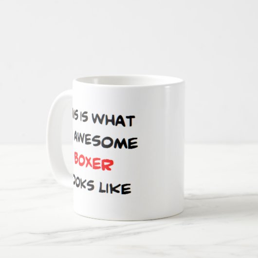 ボクサー素晴らし。 コーヒーマグカップ (正面左)