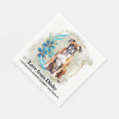 ボクサー結婚犬のナプキンと犬の写真 スタンダードランチョンナプキン (角)