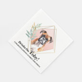 ボクサー結婚犬のナプキンと犬の写真 スタンダードランチョンナプキン (角)