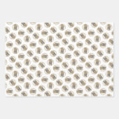 ボクサー絵を描ズの子犬のクロップかわいい犬のアートをドッキング ラッピングペーパーシート (正面2)