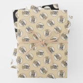 ボクサー絵を描ズの子犬のクロップかわいい犬のアートをドッキング ラッピングペーパーシート (インサイチュ)