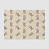 ボクサー絵を描ズの子犬のクロップかわいい犬のアートをドッキング 薄葉紙 (正面)