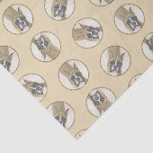 ボクサー絵を描ズの子犬のクロップかわいい犬のアートをドッキング 薄葉紙 (詳細)