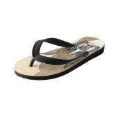 ボクサー絵画ズ – かわいいオリジナルドッグアート キッズビーチサンダル (アングル)