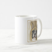 ボクサー絵画ズ – かわいいオリジナルドッグアート コーヒーマグカップ (正面右)