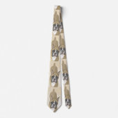 ボクサー絵画ズ – かわいいオリジナルドッグアート ネクタイ (正面)