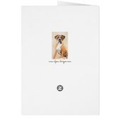 ボクサー絵画ドッグのオリジナル動物芸術 (裏面)