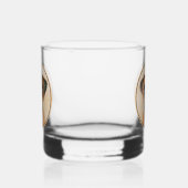 ボクサー絵画ドッグのオリジナル動物芸術 ウイスキーグラス (左)