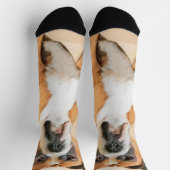 ボクサー絵画ドッグのオリジナル動物芸術 ソックス (上部)