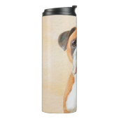 ボクサー絵画ドッグのオリジナル動物芸術 タンブラー (回転左)