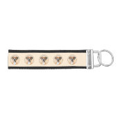 ボクサー絵画ドッグのオリジナル動物芸術 リストバンドキーホルダー (鍵右)