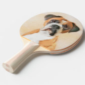 ボクサー絵画ドッグのオリジナル動物芸術 卓球ラケット (正面アングル)