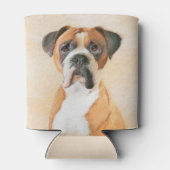 ボクサー絵画ドッグのオリジナル動物芸術 缶クーラー (裏面)