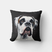 ボクサー美しい：タイムレス犬チャーム クッション (正面)