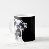 ボクサー美しい:タイムレス犬チャーム コーヒーマグカップ (正面左)