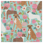 ボクサー花模様布プリント ファブリック (クローズアップ)