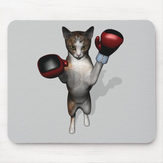 ボクサー虎猫 マウスパッド (正面)