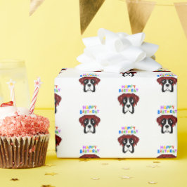 ボクサー誕生日 ラッピングペーパー
