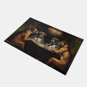 ボクサー遊ドッグストランプのポーカー ドアマット (アングル)