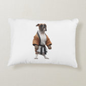 ボクサー遊ド空手、空手チャンピオンボクサー犬 アクセントクッション (裏面)